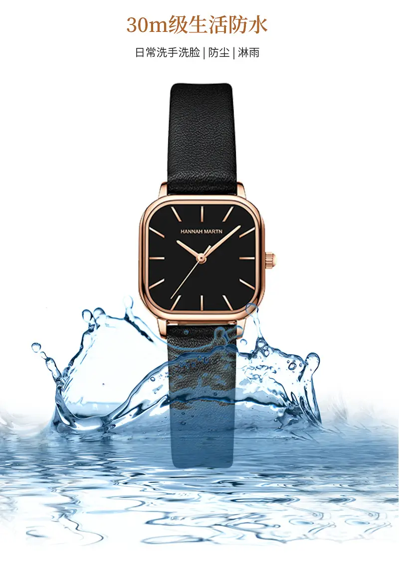 Women Rose Gold Quartz Watch Black Strap 2025 — feature 10