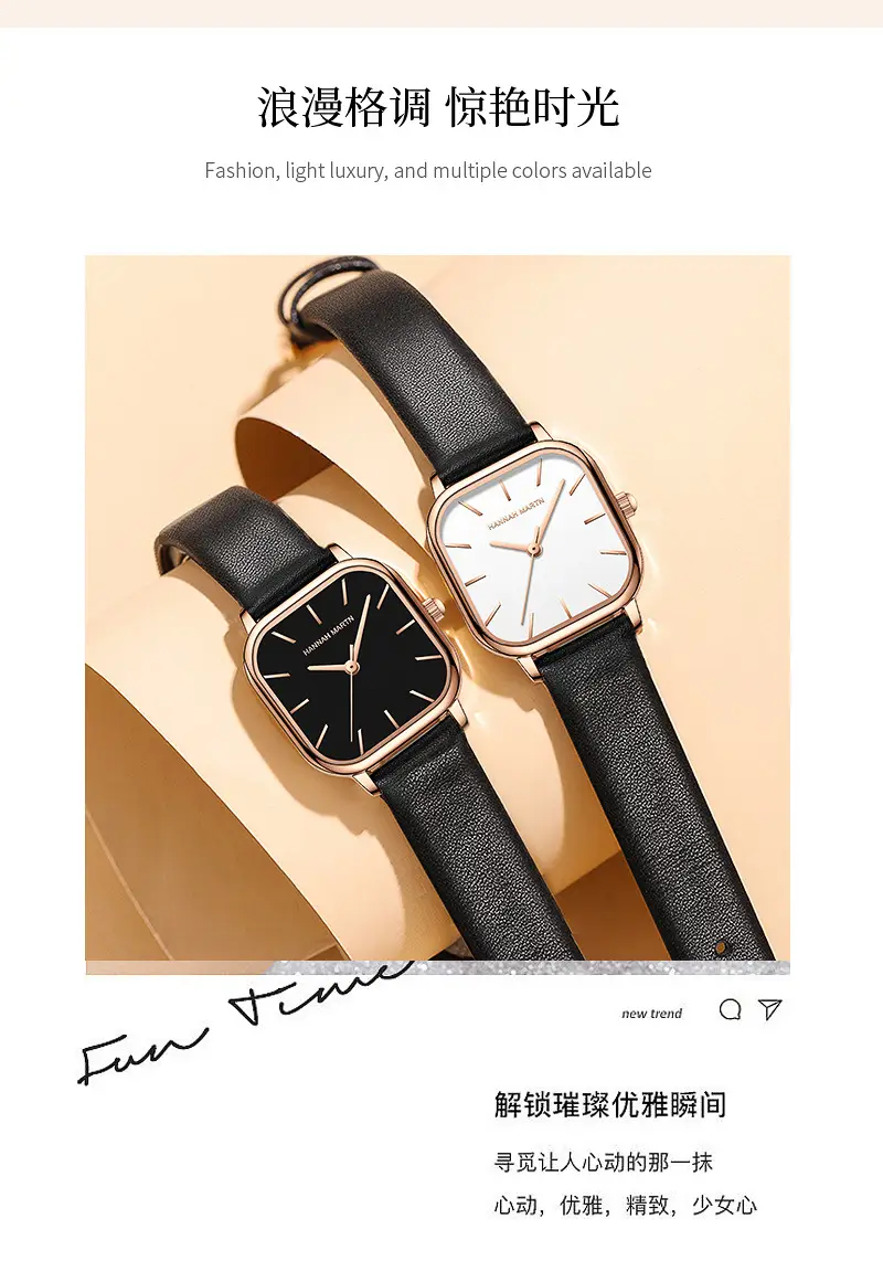 Women Rose Gold Quartz Watch Black Strap 2025 — feature 7