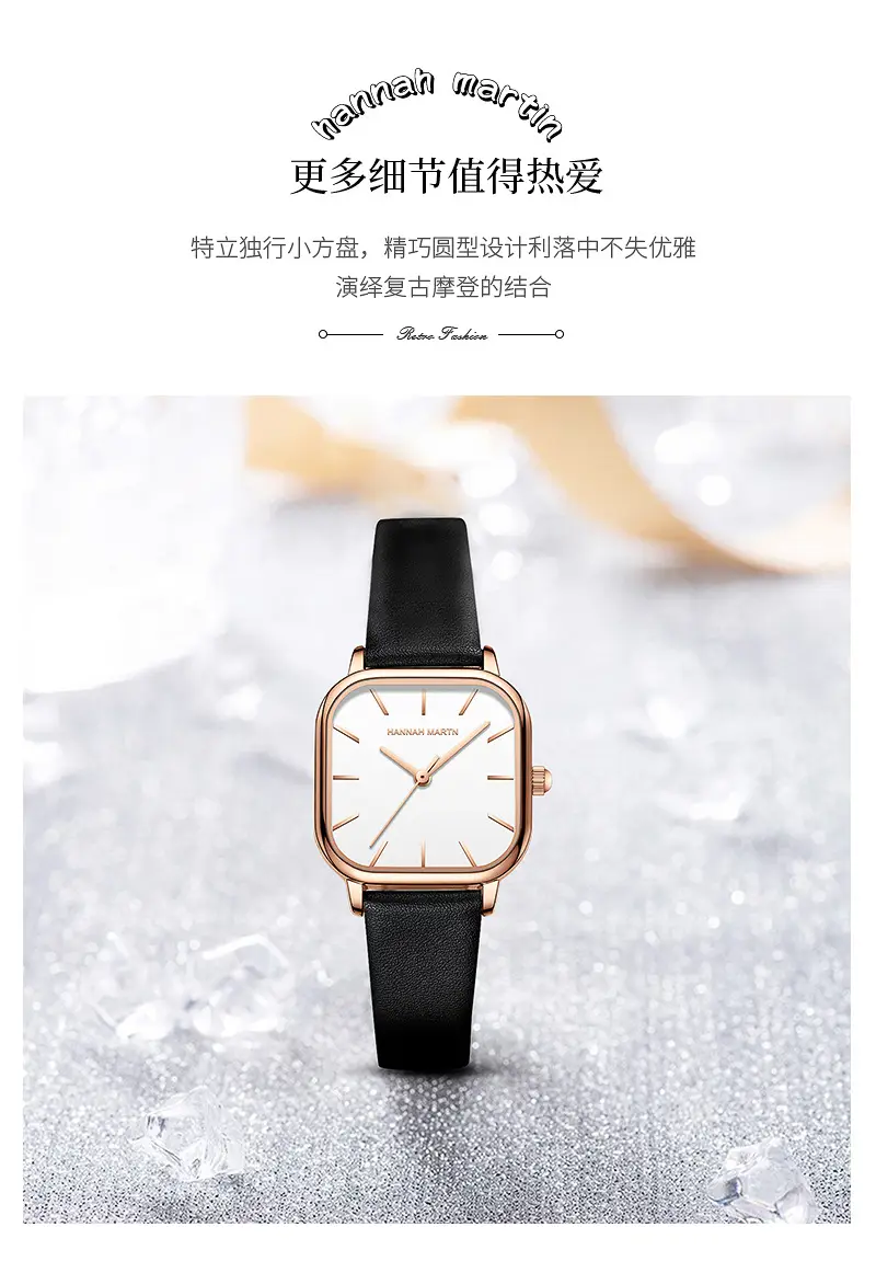 Women Rose Gold Quartz Watch Black Strap 2025 — feature 8