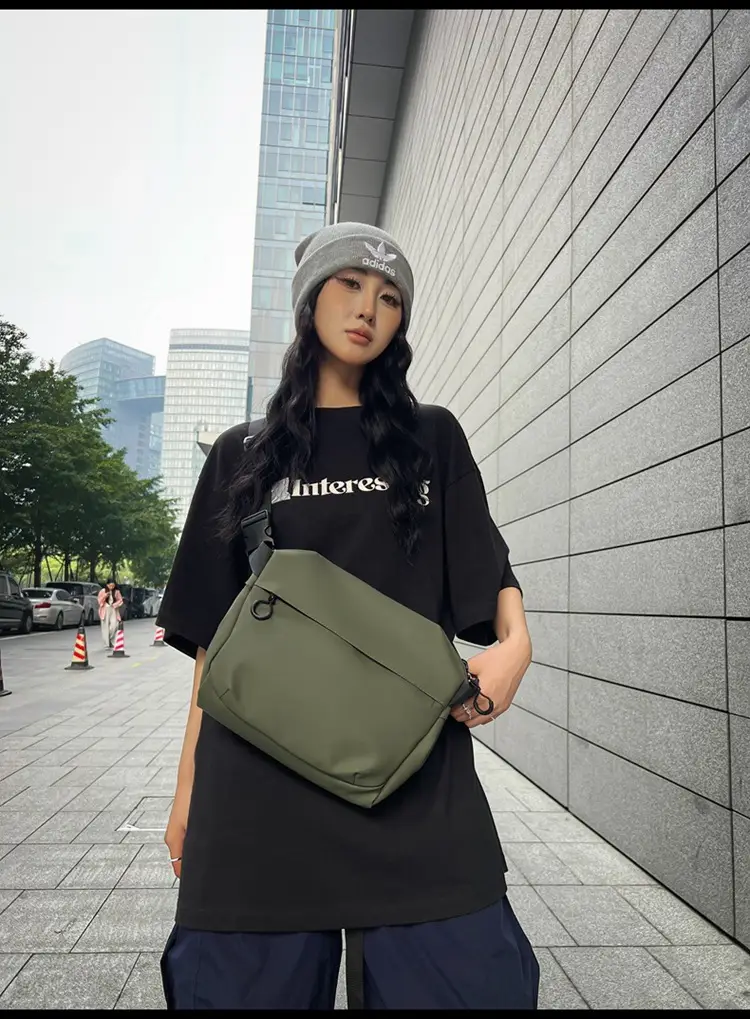 Cool Green Satchel Crossbody Bag for Men Women — feature 21