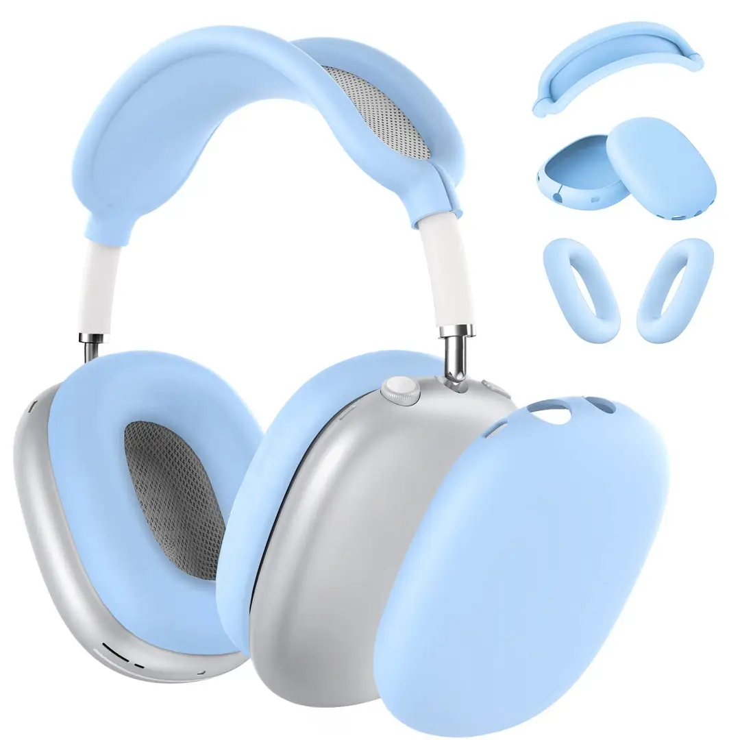 Suitable for Airpods Max Protective Case Apple Max Headset Solid Color Silicone Soft Case Headset Case