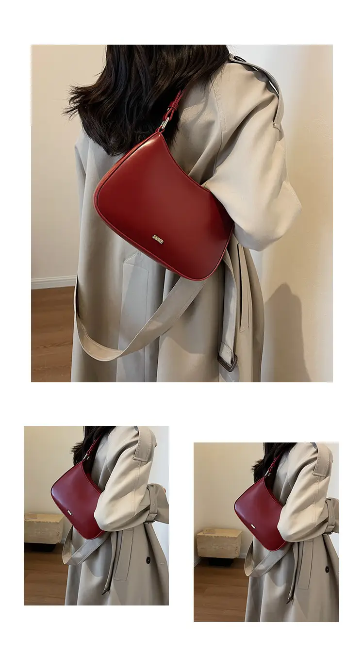 Women's Korean Style Chain Shoulder Bag Red 2024 — feature 7