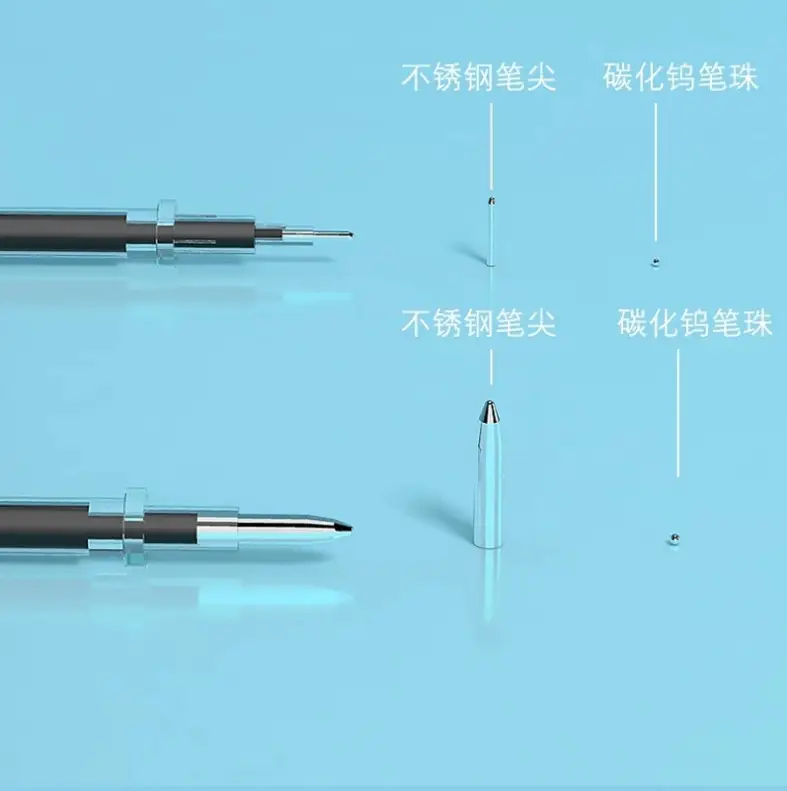 Factory Wholesale Gel Pen Refill Full Needle Tube Bullet 0.5mm Replacement Refill Red Blue Black 0.38 — feature 5