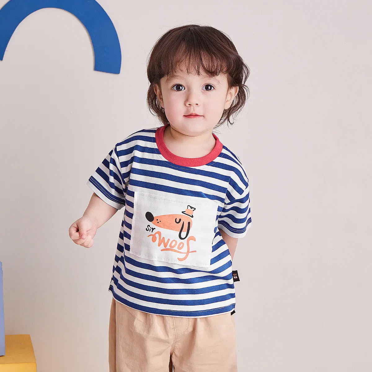 Doodle Baby Striped T-Shirt Summer Boys Base Shirt Summer Trendy