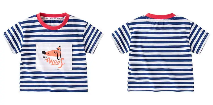 Doodle Baby Striped T-Shirt Summer Boys Base Shirt Summer Trendy — feature 10