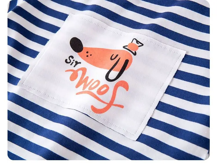 Doodle Baby Striped T-Shirt Summer Boys Base Shirt Summer Trendy — feature 20