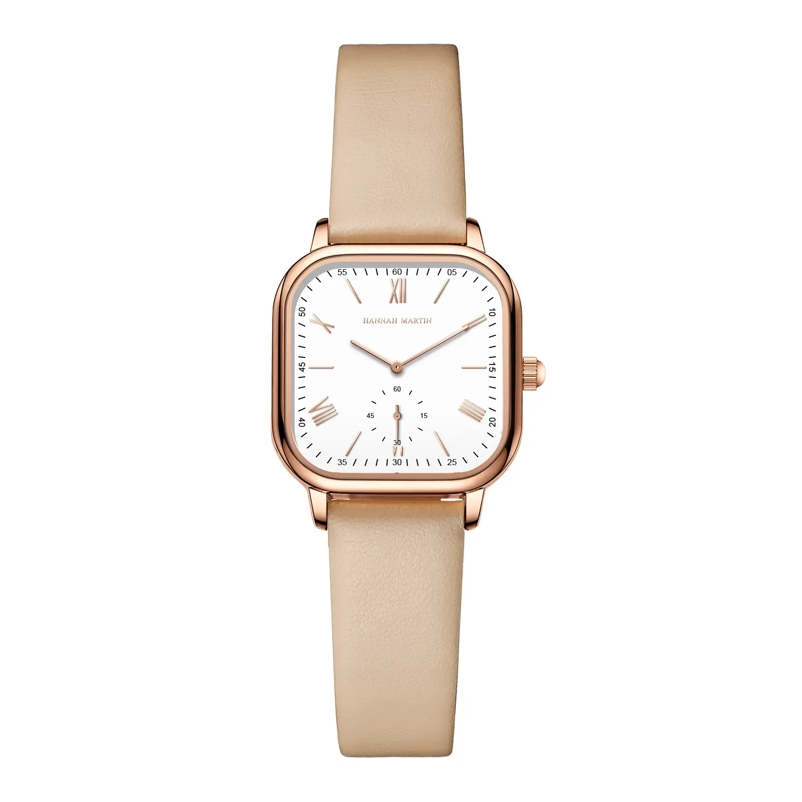 Women's Quartz Watch with Beige Belt Strap - Image 8