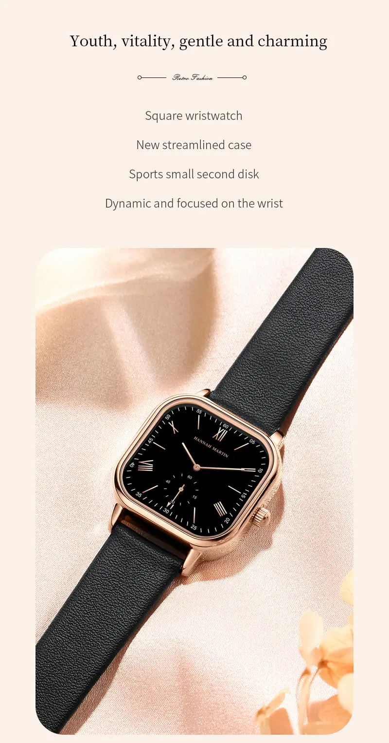 Women's Quartz Watch with Beige Belt Strap — feature 11
