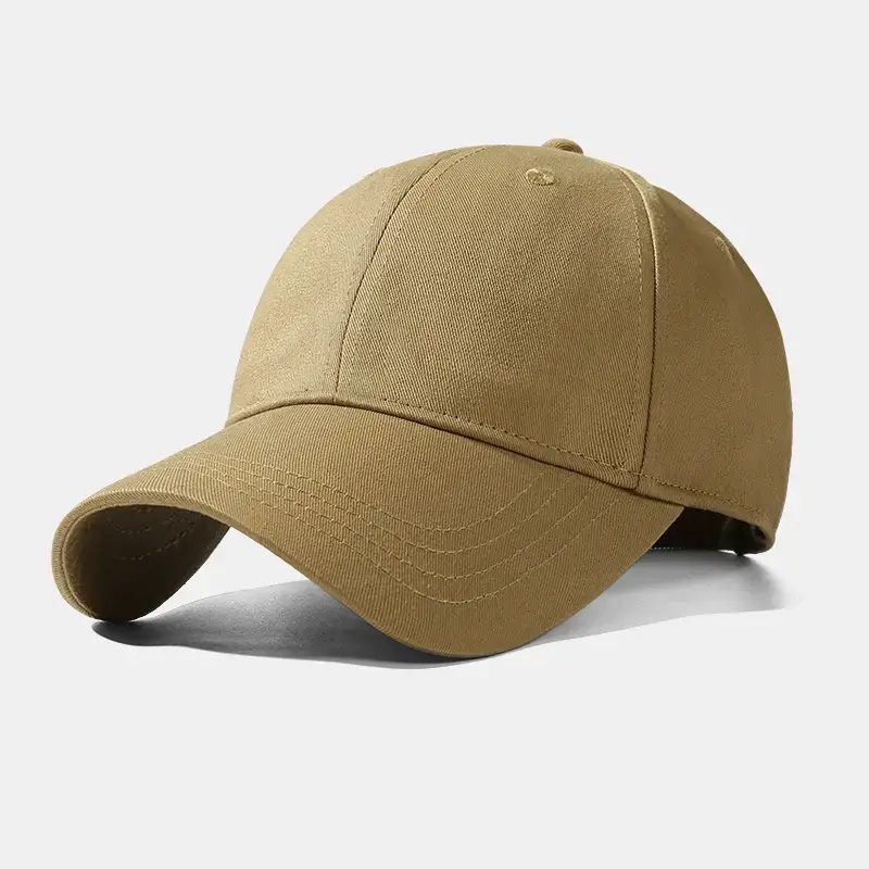 Men's Tan Baseball Cap with Big Brim - Image 10