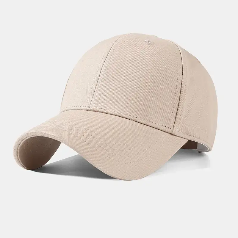 Men's Tan Baseball Cap with Big Brim - Image 3
