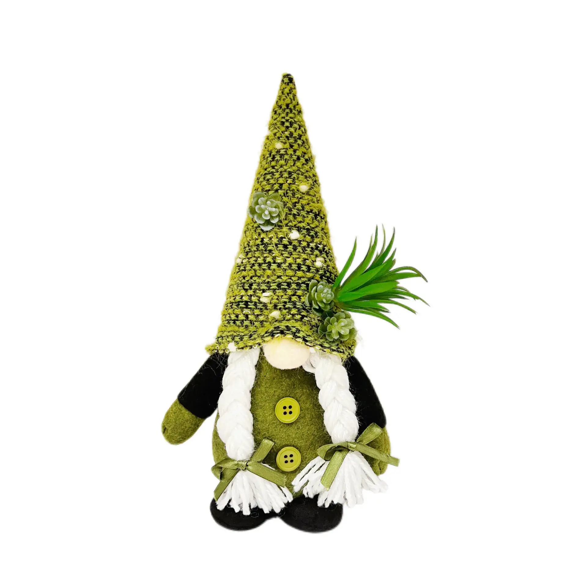 Green Knitted Fleshless Dwarf Doll Ornament
