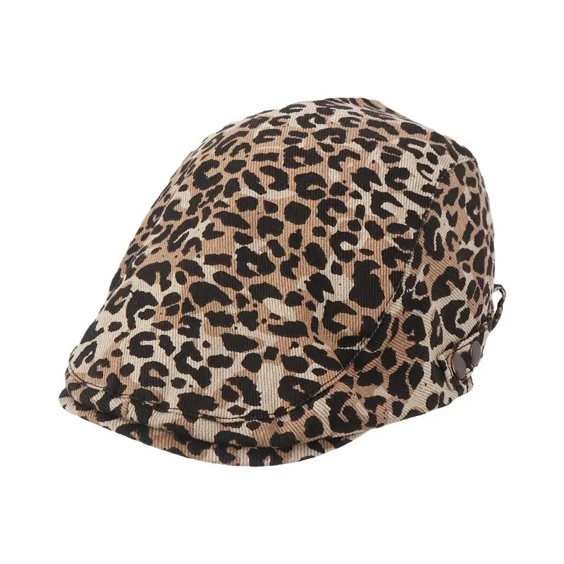 Retro Leopard Print Women's Spring Hat - Image 5