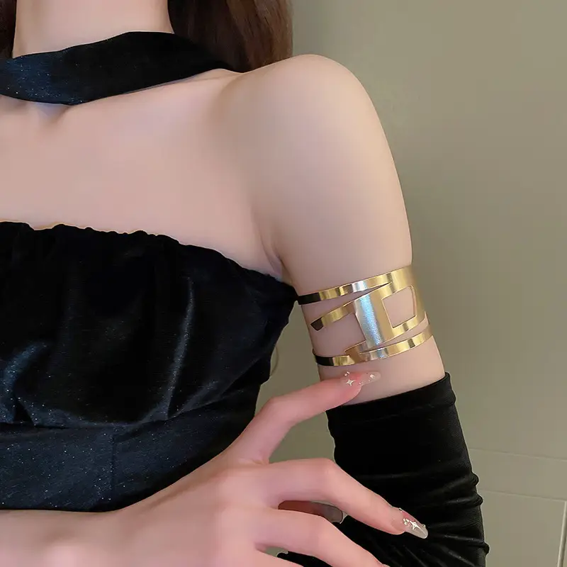 20# bracelet-gold-double layer geometry