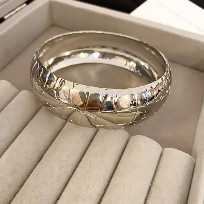 58# bracelet-silver-snake scales