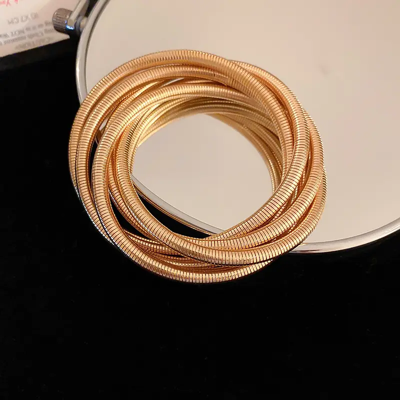 Europe and the United States cross-border metal flower bracelet exaggerated niche high sense bracelet arm ring design temperament jewelry wholesale