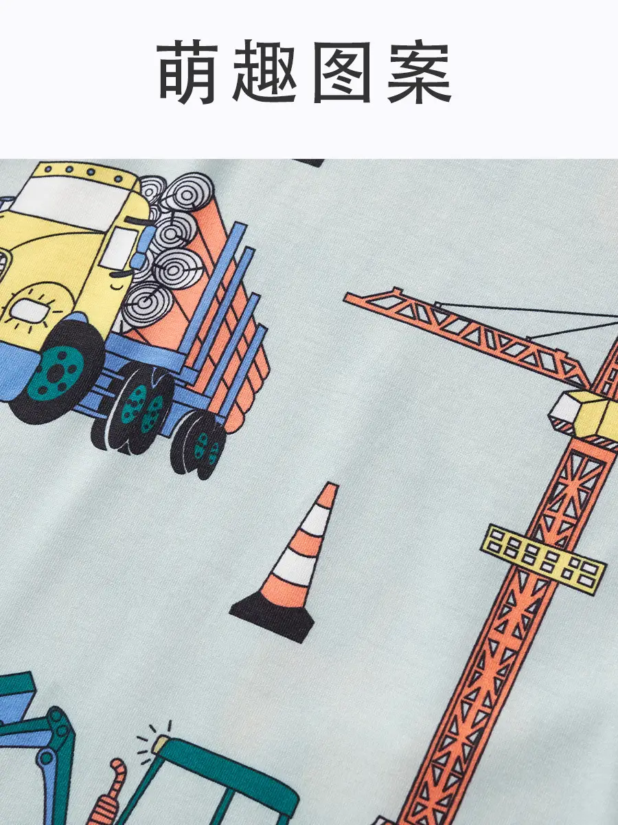 Boys Gray Cartoon Car T-Shirt Short Sleeve 2025 - Image 5