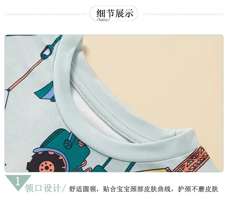 Boys Gray Cartoon Car T-Shirt Short Sleeve 2025 — feature 9