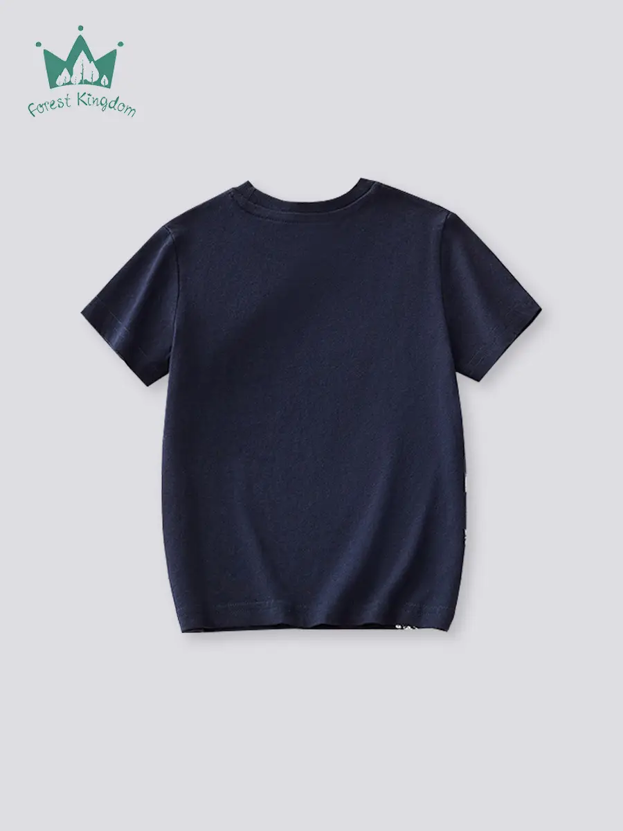 Kids Cotton T-Shirt Dinosaur Graphic Summer Casual