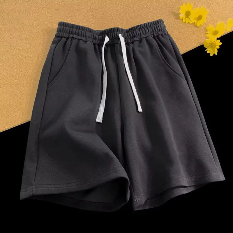 Men White Drawstring Cotton Shorts Casual Summer - Image 17