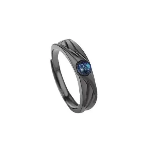 Angel & Devil Couple Ring Black White Open Ring Pair — feature 7