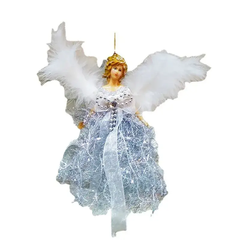 Red Feathered Christmas Angel Doll for Kids