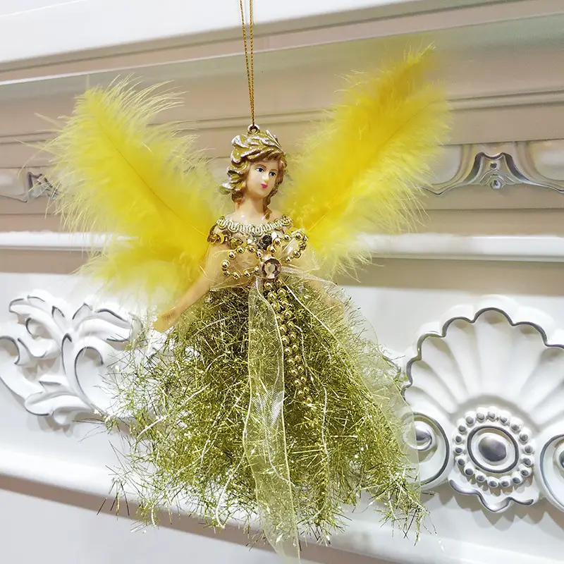 Red Feathered Christmas Angel Doll for Kids — feature 8