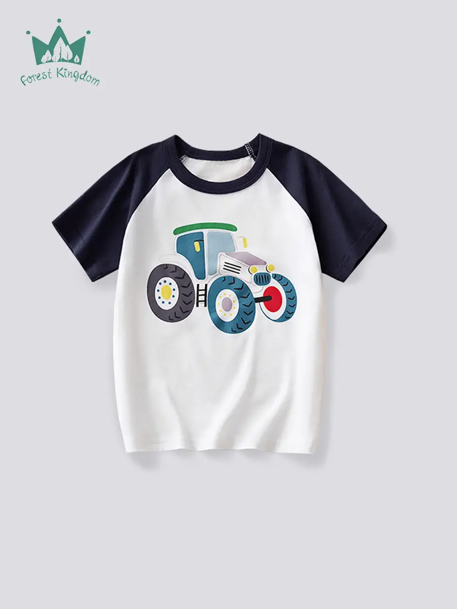 Kids Boys Cotton T-Shirt Navy Blue 2025 - Image 2