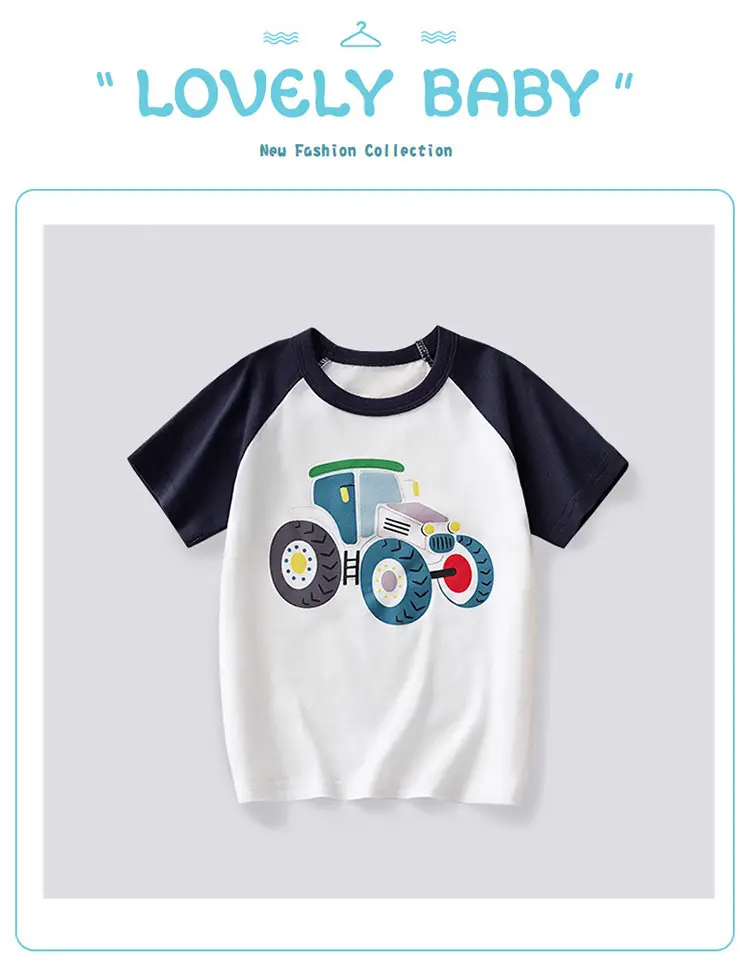 Kids Boys Cotton T-Shirt Navy Blue 2025 — feature 2