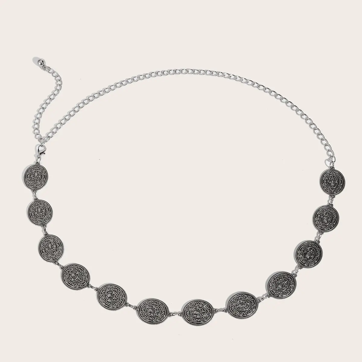 Vintage Black Sparkle Waist Chain for Women - Image 3