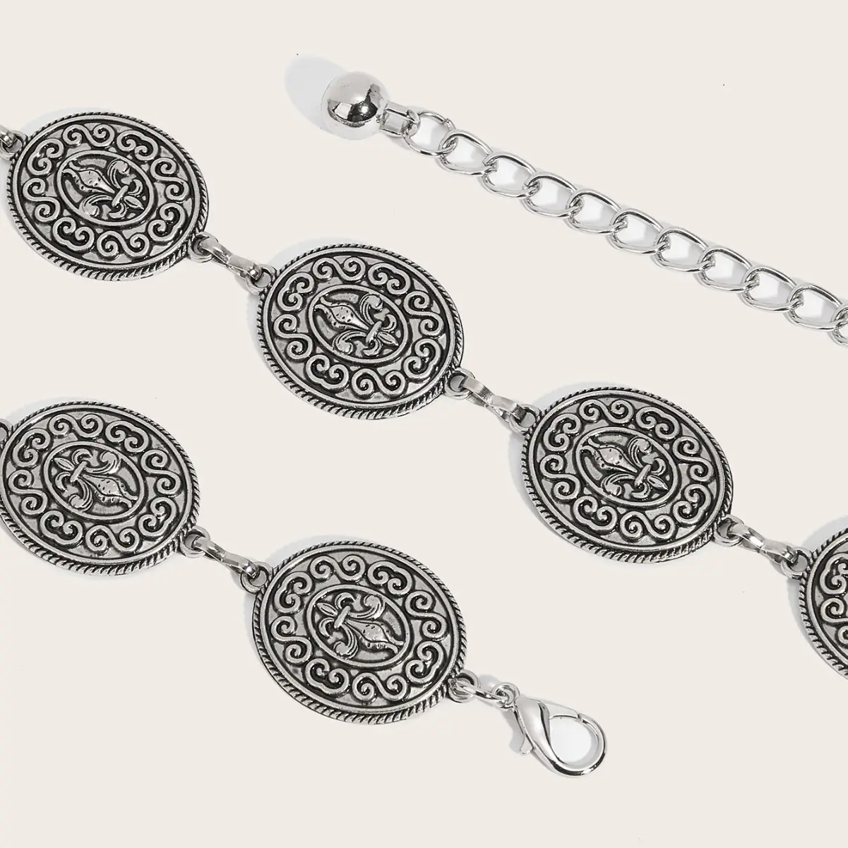 Vintage Black Sparkle Waist Chain for Women - Image 5