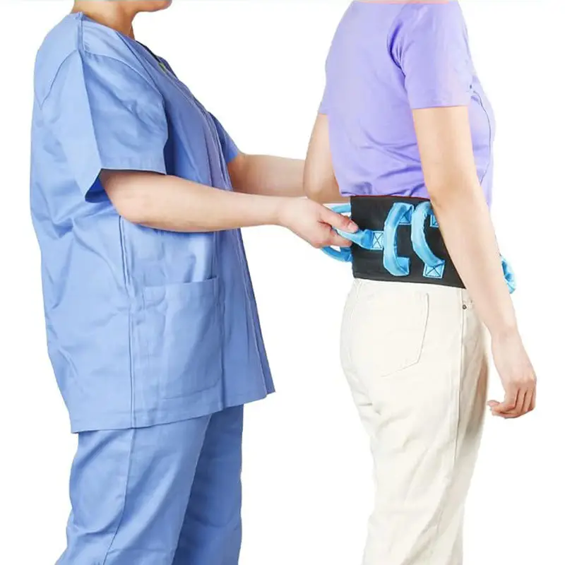 Nursing Transfer Belt for Elderly Patients Blue Adjustable - Image 3