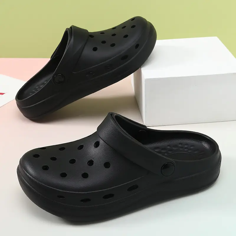 2024 Anti-Slip Crocs Round Toe Wear Resistant White - Image 3