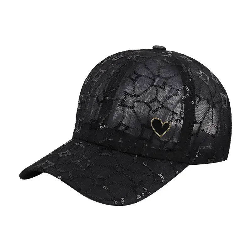 White Lace Heart Sun Hat for Girls Korean Fashion - Image 9