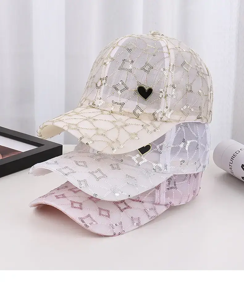 White Lace Heart Sun Hat for Girls Korean Fashion — feature 32