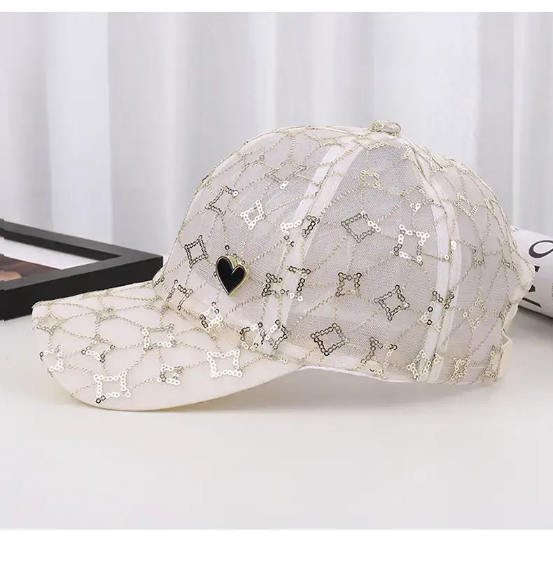 White Lace Heart Sun Hat for Girls Korean Fashion — feature 35