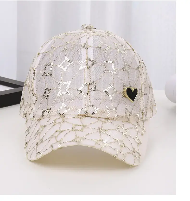 White Lace Heart Sun Hat for Girls Korean Fashion — feature 36