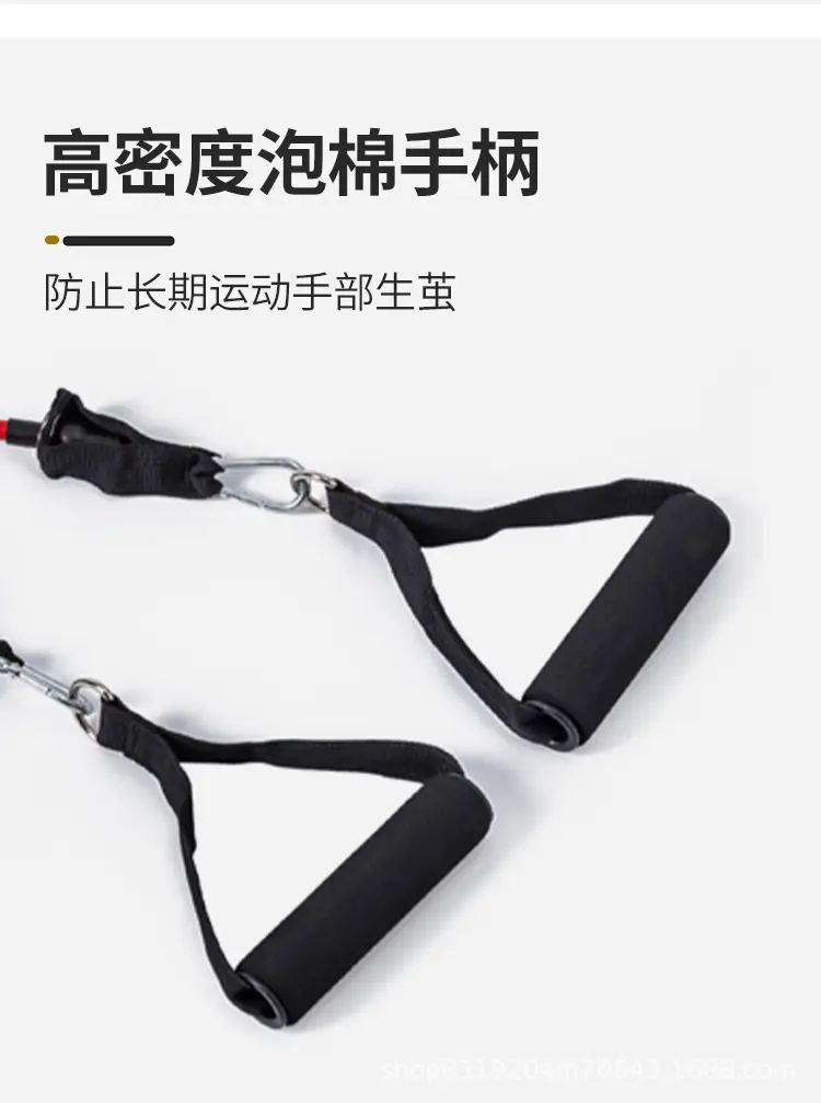 Tpe 11-Piece Set with Labels, Tensioner, Carabiner, Tension Rope, Resistance Band, Hook, Home Fitness Stretching — feature 11