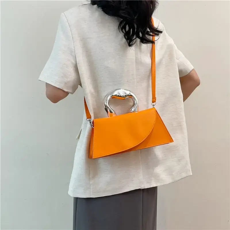 Orange French Style Shoulder Bag for Women 2024 - Image 7