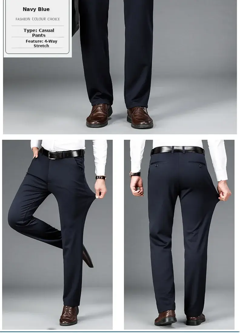 Men's Wrinkle-Free Ice Silk Pants Summer — feature 10