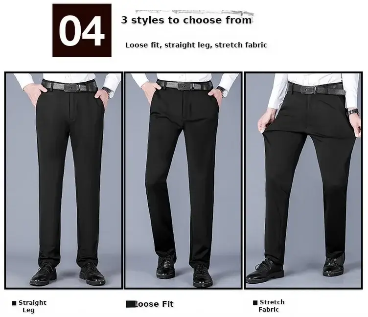 Men's Wrinkle-Free Ice Silk Pants Summer — feature 20