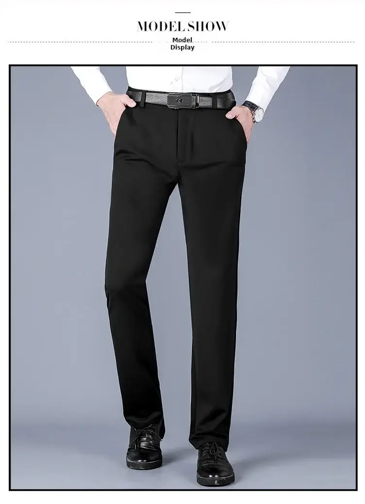 Men's Wrinkle-Free Ice Silk Pants Summer — feature 21
