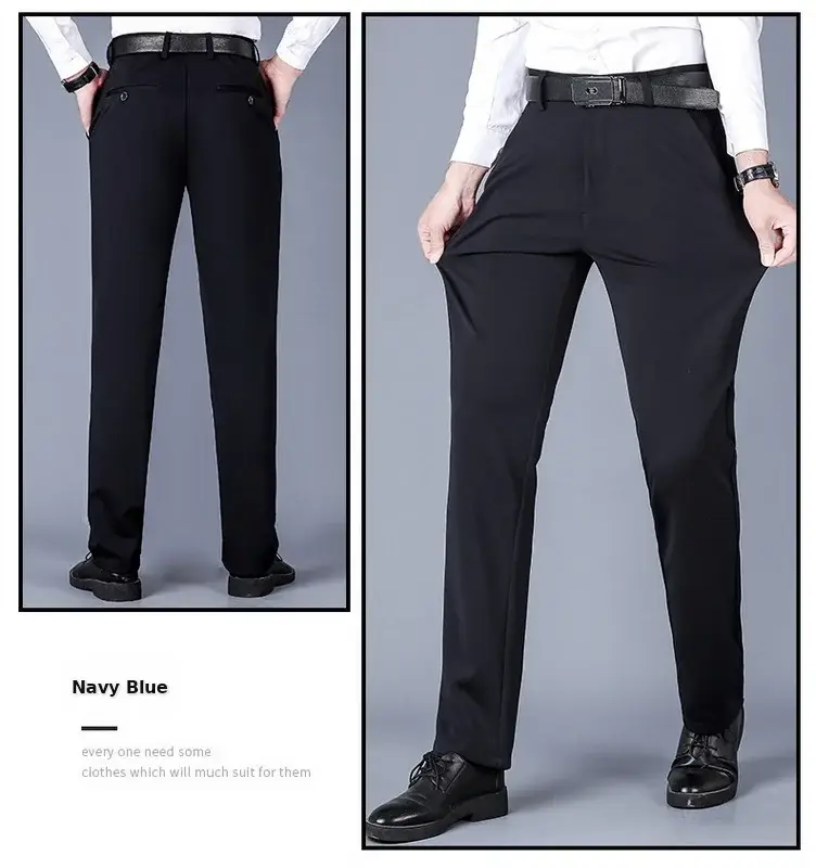 Men's Wrinkle-Free Ice Silk Pants Summer — feature 25