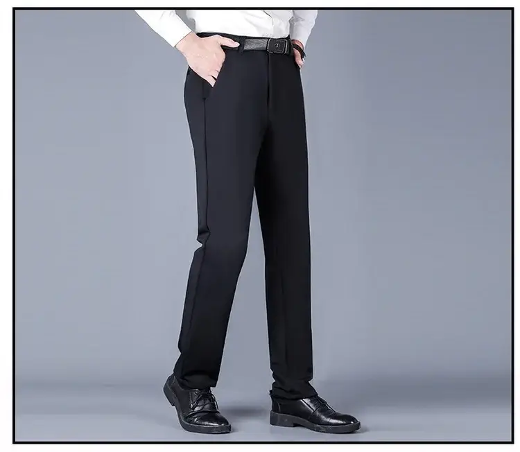 Men's Wrinkle-Free Ice Silk Pants Summer — feature 26