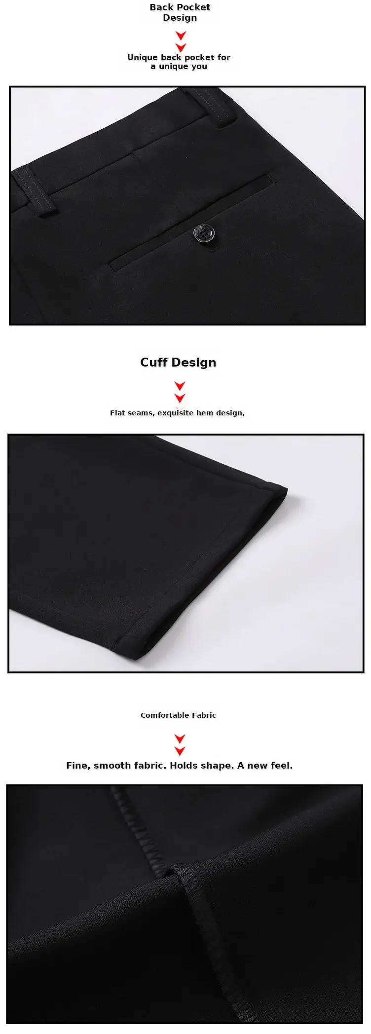 Men's Wrinkle-Free Ice Silk Pants Summer — feature 33
