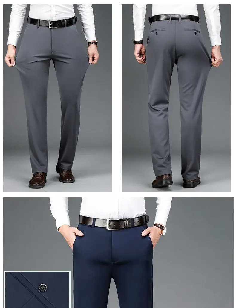 Men's Wrinkle-Free Ice Silk Pants Summer — feature 5