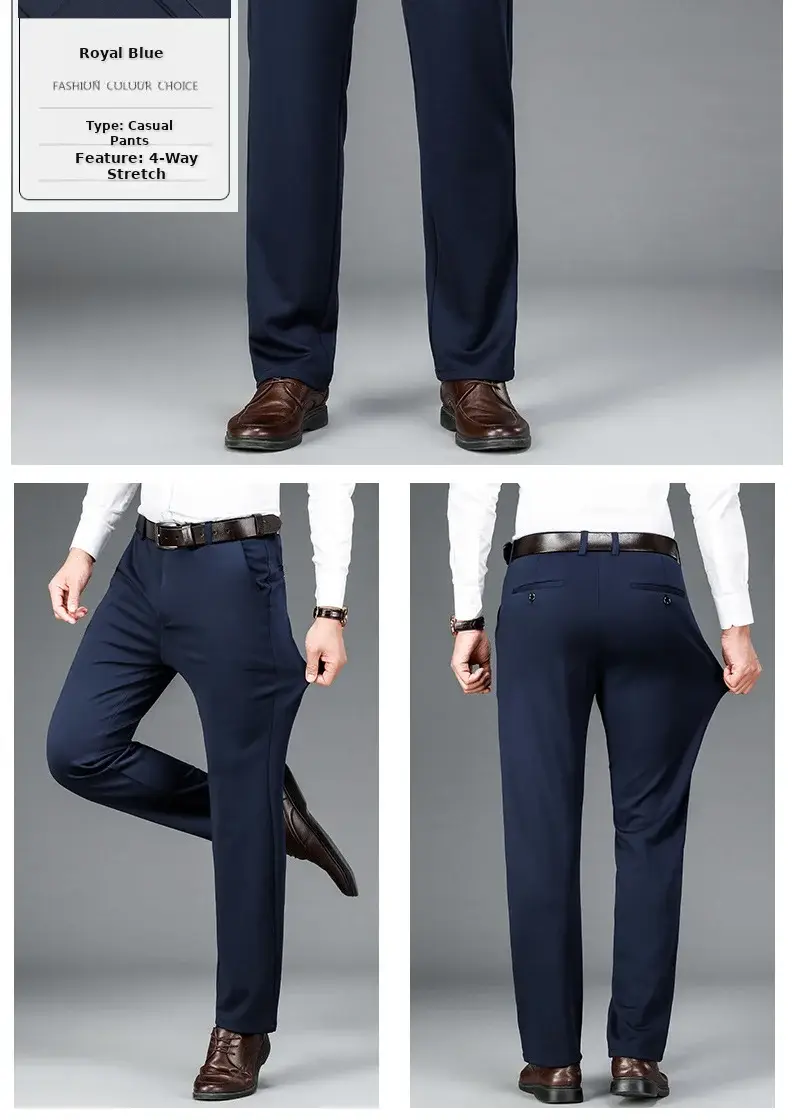 Men's Wrinkle-Free Ice Silk Pants Summer — feature 6