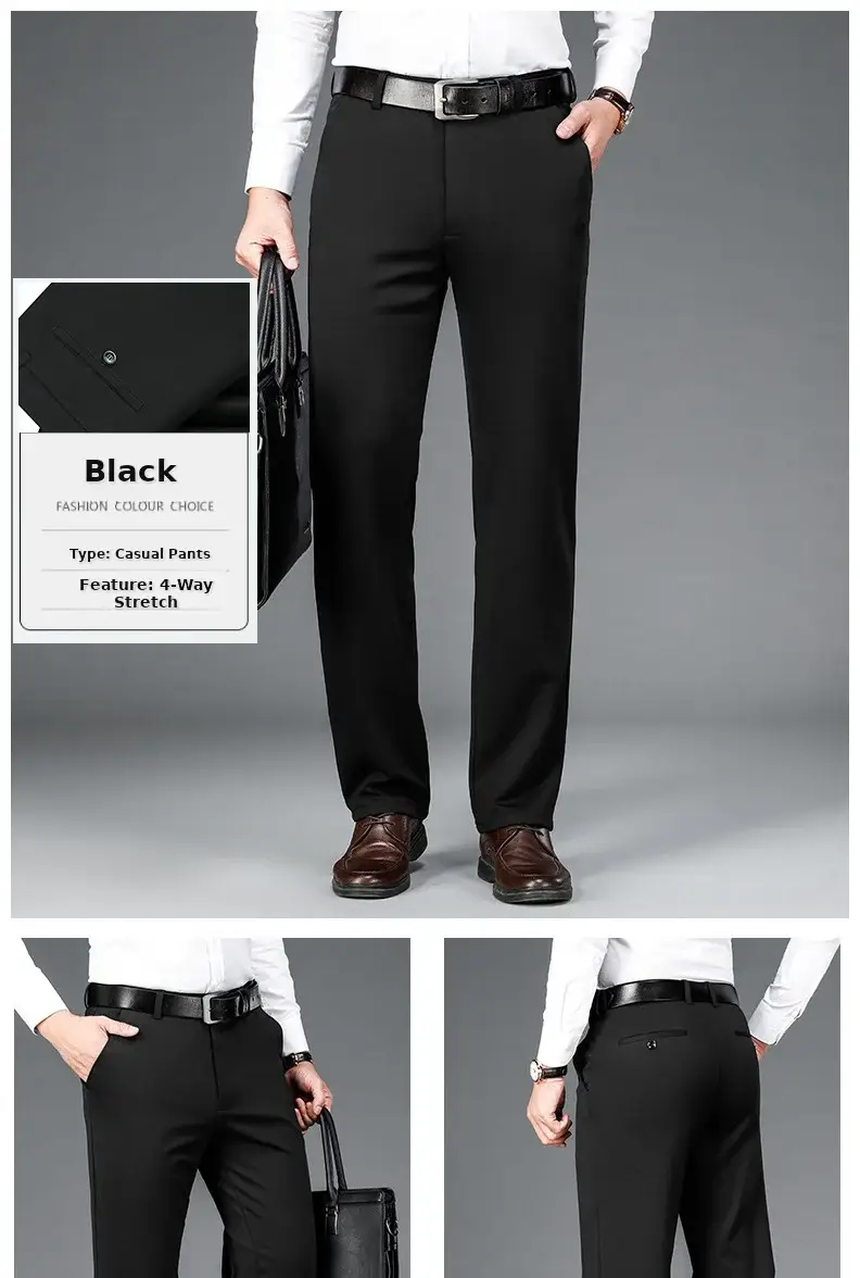 Men's Wrinkle-Free Ice Silk Pants Summer — feature 7