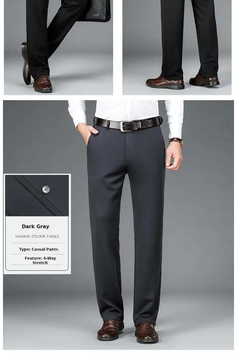 Men's Wrinkle-Free Ice Silk Pants Summer — feature 8