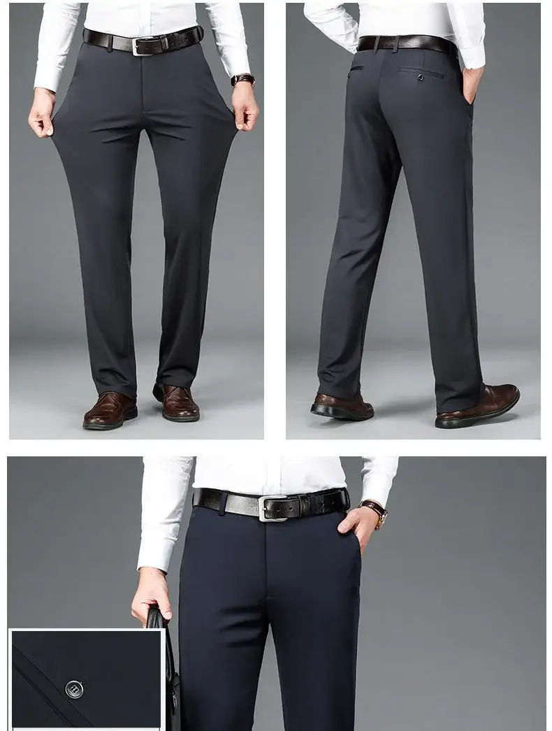 Men's Wrinkle-Free Ice Silk Pants Summer — feature 9