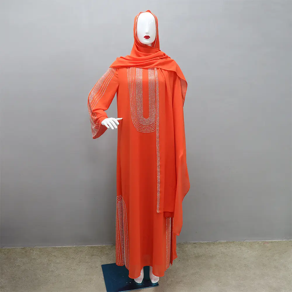 Xqy500195 Ethnic Clothing, Fashionable Rhinestone Dress, Home Wear, Work Attire Robe — feature 26